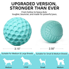 iPettie honeycomb ball made of durable natural rubber for safe chewing.