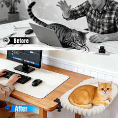IPOW cat bed featuring soft ultra-plush faux fur for cozy naps.