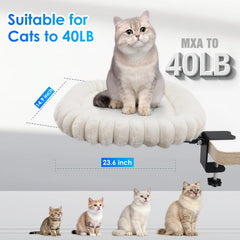 IPOW cat bed with steel frame ensures safe climbing and secure lounging.
