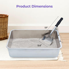 iprimio Monster Metal Cat Litter Scoop with Ergonomic Soft Grip reduces hand strain during cleaning.