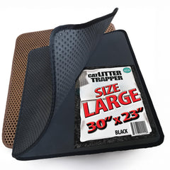 iPrimio large cat litter trapper mat with honeycomb-structure traps litter from paws, reducing tracking