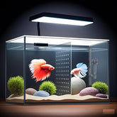 iPriro 3 gallon nano aquarium with separator plate for two Betta fish