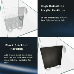 iPriro Betta nano tank hanging filter provides space-efficient filtration.