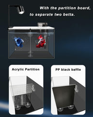 ipriro black back glass enhances contrast and fish visibility.