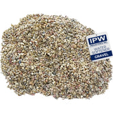 IPW Garnet filter bed gravel visible in a filter tank for durable filtration.