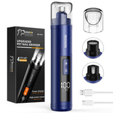 IREDOON dog nail grinder blue front view for comfortable handling during grooming.