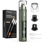 IREDOON dog nail grinder with LED display showing battery and speed status for confident grooming