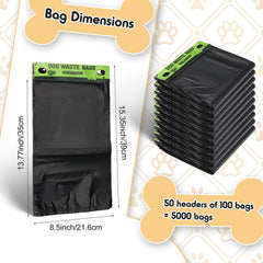 Ireer 5000 pieces dog waste bags with headers for park restocking.