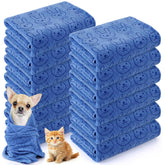 Irenare microfiber dog towels pack in multicolor for quick bath drying