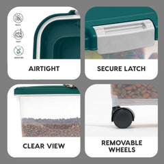 Wheels on IRIS Remington enable easy movement of bulky bins.