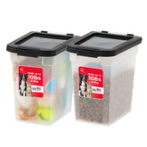 IRIS USA airtight dog food container with 12.75 qt capacity keeps kibble fresh.