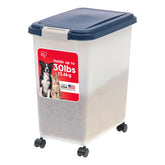 IRIS USA airtight container with closed lid preserves freshness of pet food