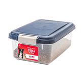 IRIS USA Airtight Pet Food Container front view preserves freshness and fits pantry spaces.