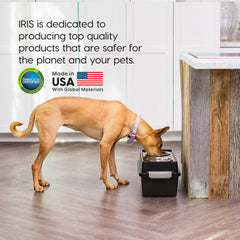 IRIS USA buckle-lid design prevents spills during meals