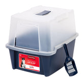 IRIS USA cat litter box front-entry design for privacy and mess control.
