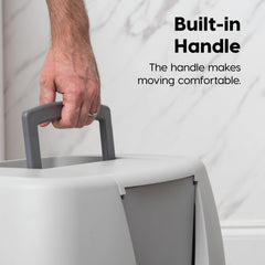 IRIS USA retractable hood provides privacy and easy cleaning.