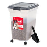 IRIS USA dog food container with airtight seal for fresh kibble
