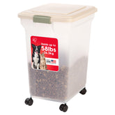 IRIS USA 67 Qt dog food storage lid with snap-lock keeping material fresh