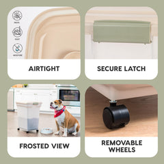IRIS USA container with attachable casters enables easy mobility