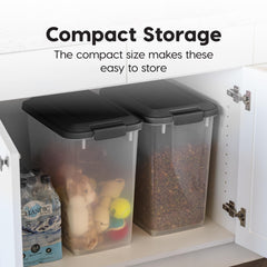 IRIS USA dog food storage container clear body check food level at a glance.