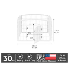 IRIS USA dog playpen assembly made easy with full-length rods