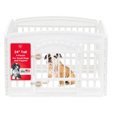 IRIS USA dog playpen with door for easy pet entry