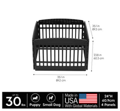 IRIS USA heavy-duty plastic panels resist wear while remaining light