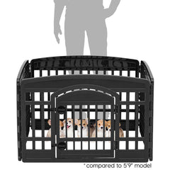 IRIS USA dog playpen indoors outdoors use demonstrates versatile confinement for training.