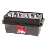 IRIS USA elevated dog bowls with storage provide convenient at-home meals