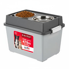 IRIS USA elevated dog bowls with storage for convenient at-home mealtime