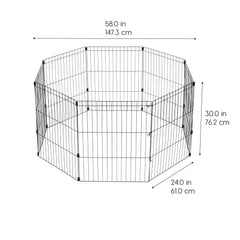 IRIS USA epoxy-coated-wire dog fence provides rust resistance for outdoor use