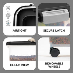 IRIS USA translucent body lets you see food levels at a glance