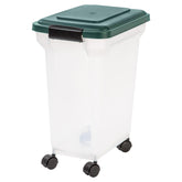 IRIS USA Remington airtight container with closed lid preserves dry pet food freshness