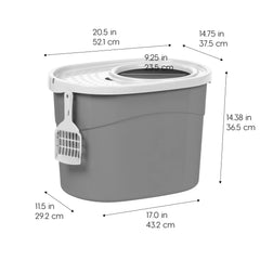 IRIS USA rounded top-entry design supports cat privacy and easy exit.