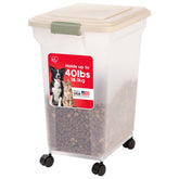 IRIS USA WeatherPro airtight container with secure lid for fresh pet food.