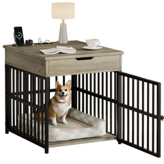 IRONCK dog crate indoor end table blends furniture style with crate function