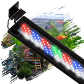 IRQWY LED aquarium light full spectrum enhances colors for fish and plants