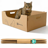 IRRESTRICO jumbo-disposable cat litter box with foldable travel design for on-the-go cat care.