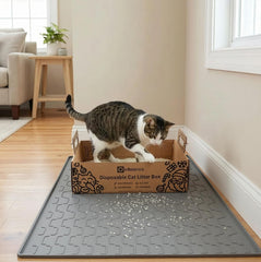 IRRESTRICO litter box with waterproof coating keeps floors dry during daily use.