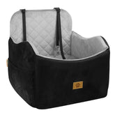 Ishineon dog car seat front view showing secure placement and safety features.