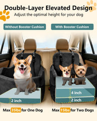 Ishineon dog seat non-slip bottom keeps the carrier secure during bumpy drives.