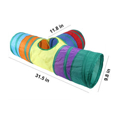 ISMARTEN rainbow tunnel invites exploration and cozy rest during play.