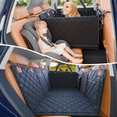 ITNAST back seat extender with dog hammock bed for roomy travels.