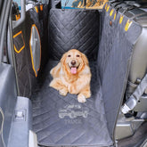 ITNAST XL dog seat cover on folded back seats, easy setup for large dogs.