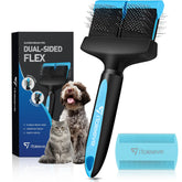iToleeve Dual Flex Slicker Brush with dual-head design for gentle grooming.