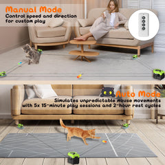 ITSHINY cat treadmill green side view showing compact footprint and belt