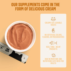 ivvi Skin & Coat for Cats real tuna flavor enhances palatability.