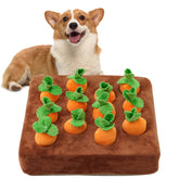 IVVIQQ carrot snuffle mat base enhances indoor sniffing play and mental engagement.