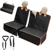 IVY&LANE dog car seat cover on back seat protects leather and fabric from dirt and scratches