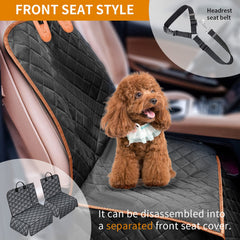 IVY&LANE dog car seat cover hammock style keeps dogs secure during ride